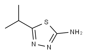 2-氨基-5-异丙基-1,3,4-噻二唑 结构式