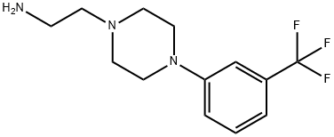 2-{4-[3-(トリフルオロメチル)フェニル]ピペラジン-1-イル}エタンアミン 化学構造式