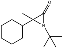 1-tert-ブチル-3-シクロヘキシル-3-メチルアジリジン-2-オン 化学構造式