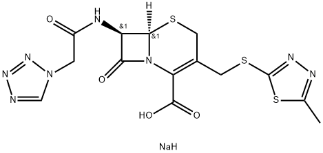 头孢唑林钠, 27164-46-1, 结构式