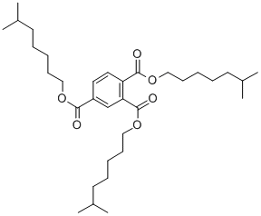 1,2,4-ベンゼントリカルボン酸トリス(6-メチルヘプチル) 化学構造式