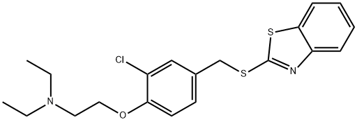 2-[[3-Chloro-4-[2-(diethylamino)ethoxy]benzyl]thio]benzothiazole 结构式