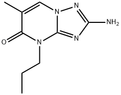 2-Amino-6-methyl-4-propyl-[1,2,4]triazolo[1,5-a]pyrimidin-5-one Struktur