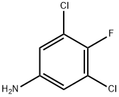 3,5-ジクロロ-4-フルオロアニリン 化学構造式