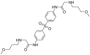 2-(3-methoxypropylamino)-N-[4-[4-[[2-(3-methoxypropylamino)acetyl]amin o]phenyl]sulfonylphenyl]acetamide 结构式