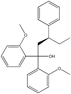 1-Pentanol, 1,1-bis(o-methoxyphenyl)-3-phenyl-, (S)-(+)- Structure