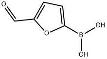 5-ホルミル-2-フランボロン酸 化学構造式