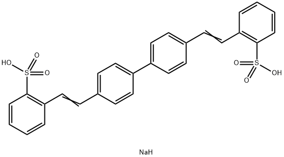 4,4'-ビス(2-スルホナトスチリル)ビフェニル二ナトリウム 化学構造式
