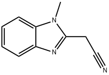 1-甲基-2-苯并咪唑乙腈 结构式