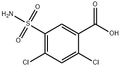 2,4-ジクロロ-5-スルファモイル安息香酸 化学構造式