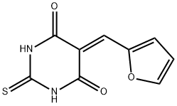 5-[(呋喃-2-基)亚甲基]-4,6-二羟基-2,5-二氢嘧啶-2-硫酮, 27430-18-8, 结构式