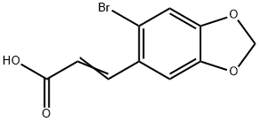 2-溴-4,5-亚甲基二氧肉桂酸, 27452-00-2, 结构式