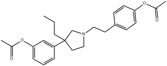 Acetic acid m-[1-(p-acetoxyphenethyl)-3-propyl-3-pyrrolidinyl]phenyl ester|