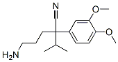 5-アミノ-2-(3,4-ジメトキシフェニル)-2-イソプロピルバレロニトリル 化学構造式