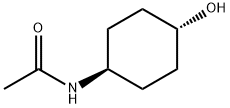 trans-4-アセトアミドシクロヘキサノール 化学構造式