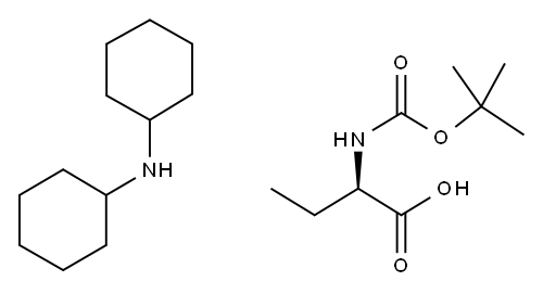叔丁氧羰酰基D-A-氨基丁酸二环己胺盐, 27494-47-9, 结构式