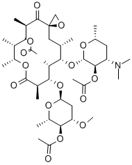 トリアセチルオレアンドマイシン 化学構造式