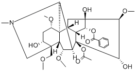 Aconitan-3,8,13,14,15-pentol, 1,6,16-Trimethoxy-4-(methoxymethyl)-20-methyl-, 8-Acetat-14-benzoat, (1α,3α,6α,14α,15α,16β)-