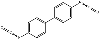 ビフェニル-4,4′-ジイソシアナート 化学構造式