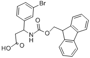 FMOC-(RS)-3-氨基-3-(3-溴苯基)-丙酸 结构式