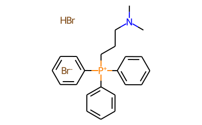 [3-(二甲基氨基)丙基]三苯基磷溴化物氢溴酸盐 结构式
