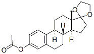 3-(アセチルオキシ)エストラ-1,3,5(10)-トリエン-17-オンエチレンアセタール 化学構造式