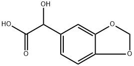 3,4-(亚甲二氧基)苦杏仁酸, 27738-46-1, 结构式