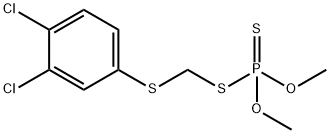 S-[[(3,4-ジクロロフェニル)チオ]メチル]O,O-ジメチル=ホスホロジチオアート 化学構造式
