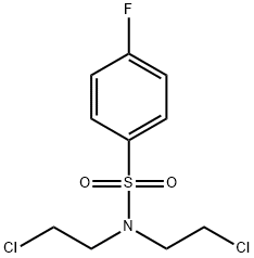 N,N-bis(2-chloroethyl)-4-fluoro-benzenesulfonamide Structure