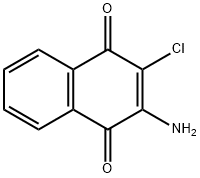 2-アミノ-3-クロロ-1,4-ナフトキノン 化学構造式
