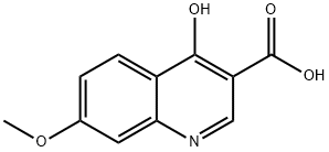 4-ヒドロキシ-7-メトキシキノリン-3-カルボン酸 化学構造式
