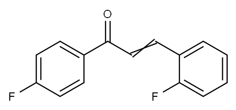 (E)-3-(2-fluorophenyl)-1-(4-fluorophenyl)prop-2-en-1-one Structure