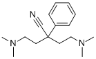 4-(ジメチルアミノ)-2-[2-(ジメチルアミノ)エチル]-2-フェニルブチロニトリル 化学構造式
