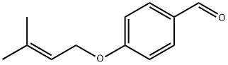 4-(3-メチル-2-ブテニルオキシ)ベンズアルデヒド 化学構造式
