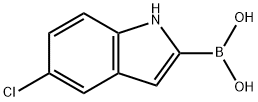 5-氯-1H-吲哚-2-硼酸 结构式