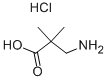 2,2-二甲基-3-氨基丙酸盐酸盐 结构式