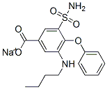 3-アミノスルホニル-5-ブチルアミノ-4-フェノキシ安息香酸ナトリウム 化学構造式