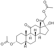 3alpha,17,21-trihydroxy-5beta-pregnane-11,20-dione 3,21-di(acetate) Structure