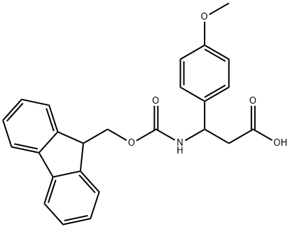 FMOC-(RS)-3-氨基-3-(4-甲氧基苯基)-丙酸, 284492-02-0, 结构式