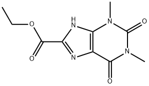 ethyl 1,3-dimethyl-2,6-dioxo-7H-purine-8-carboxylate Struktur