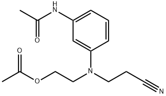 2-[(3-acetamidophenyl)(2-cyanoethyl)amino]ethyl acetate Structure