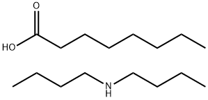 オクタン酸・N-ブチル-1-ブタンアミン 化学構造式