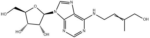 N-(4-ヒドロキシ-3-メチル-2-ブテニル)アデノシン 化学構造式