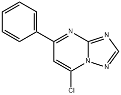 7-氯-5-苯基-[1,2,4]三唑并[1,5-A]嘧啶 结构式