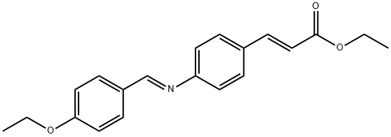 ethyl 3-[4-[[(4-ethoxyphenyl)methylene]amino]phenyl]acrylate 结构式