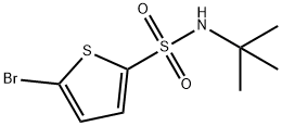 5-溴噻吩-2-叔丁基磺酰胺 结构式
