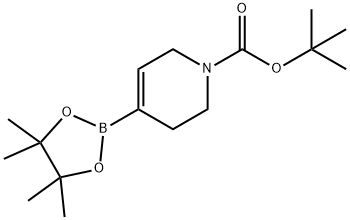 1-(tert-ブトキシカルボニル)-1,2,3,6-テトラヒドロ-4-(4,4,5,5-テトラメチル-1,3,2-ジオキサボロラン-2-イル)ピリジン 化学構造式