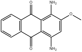 1,4-ジアミノ-2-メトキシアントラセン-9,10-ジオン 化学構造式