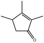 2,3,4-trimethylcyclopent-2-en-1-one Struktur