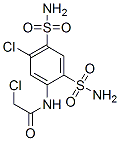 2-クロロ-N-(5-クロロ-2,4-ジスルファモイルフェニル)アセトアミド 化学構造式